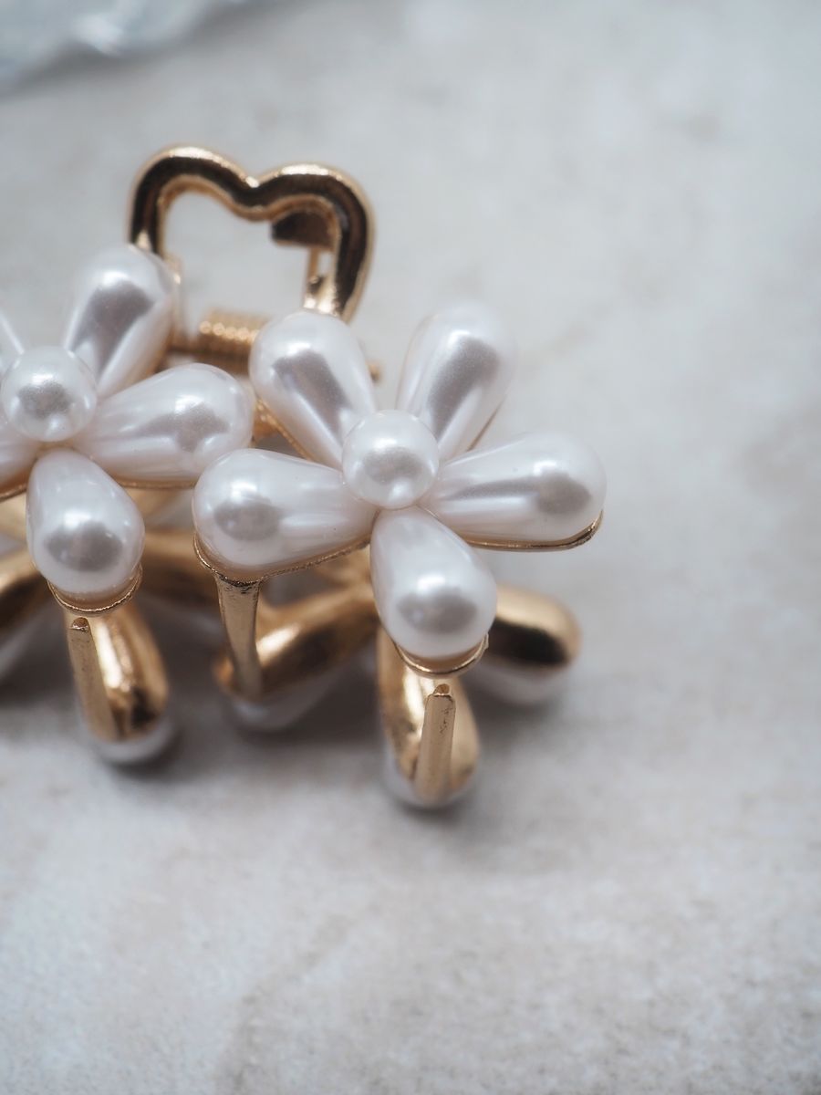 Hårklype blomster perler