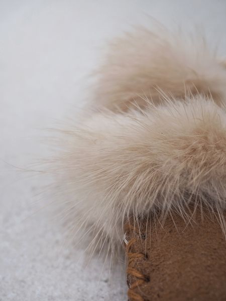 Hovedbilde Veskepynt med vott beige