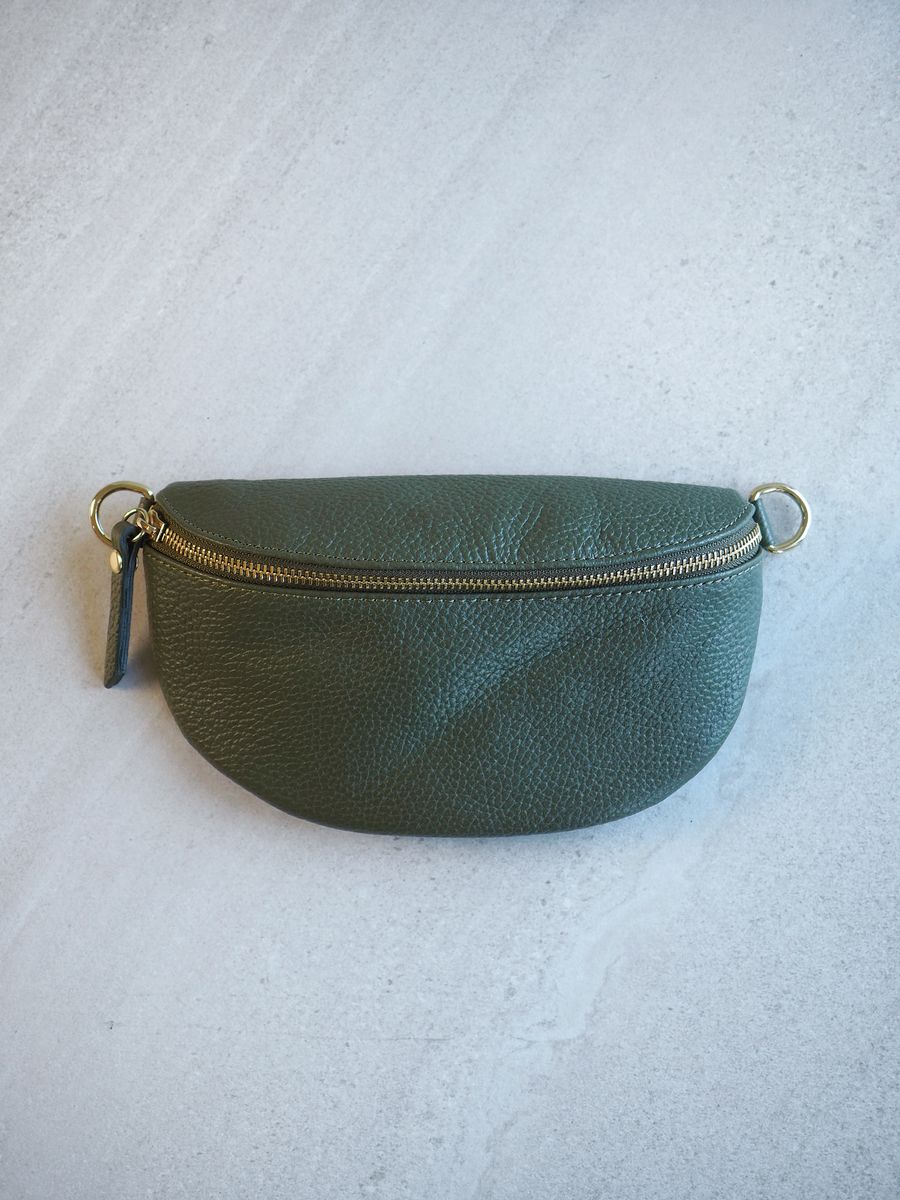 Skinn Bumbag oliven