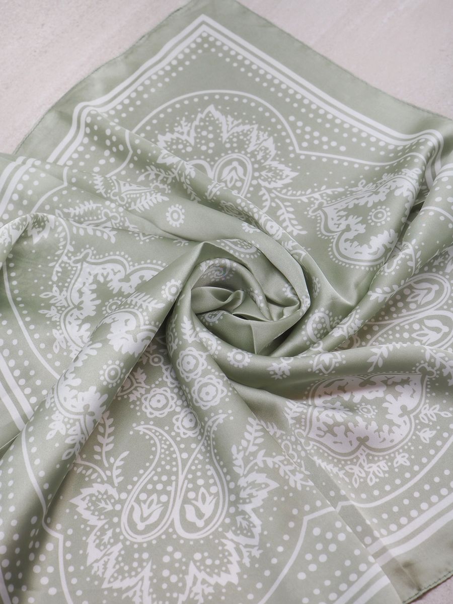 Satengskjerf lysegrønn