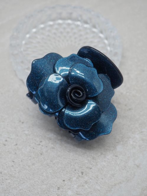 Hovedbilde Hårklype rose med glitter blå