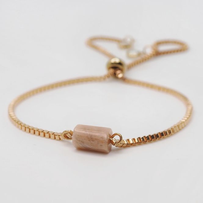 Hovedbilde Armbånd med halv edelstein agate