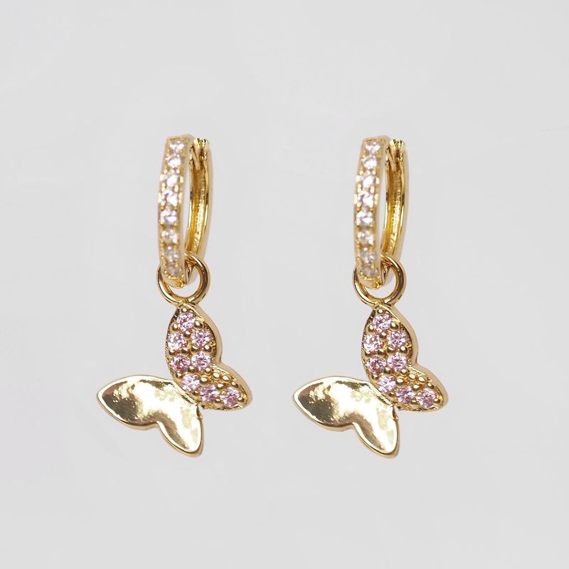 Charm sommerfugl rosa