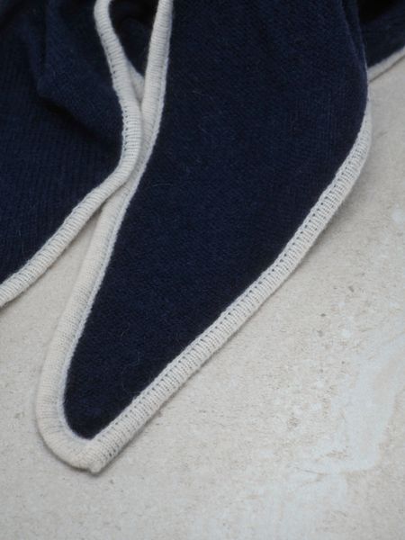 Hovedbilde Trekantskjerf to-farget ullskjerf blå og ...