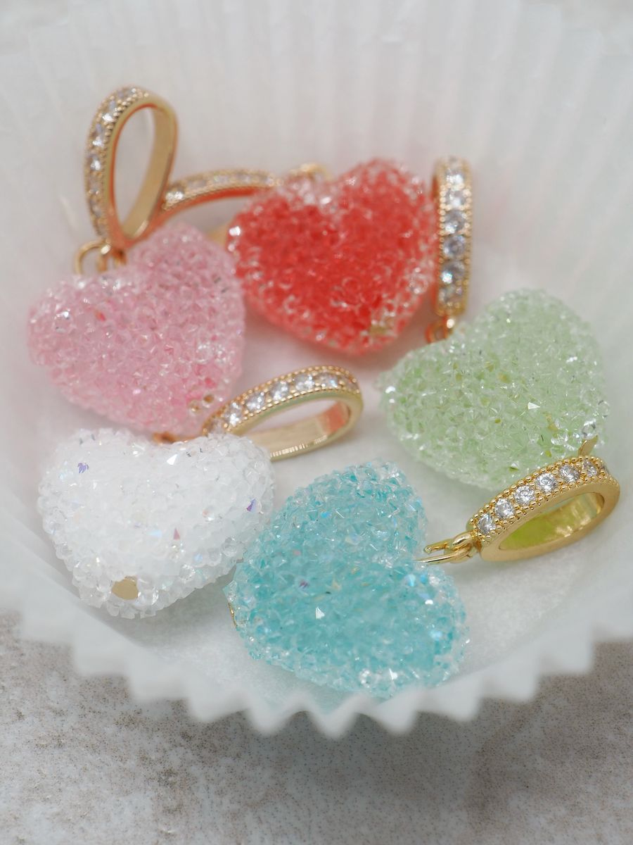 Candy hjerte anheng  turkis
