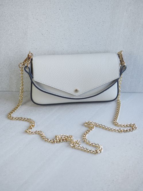 Hovedbilde Konvolutt skinnclutch off-white