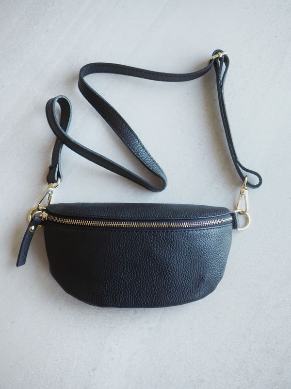 Skinn Bumbag svart