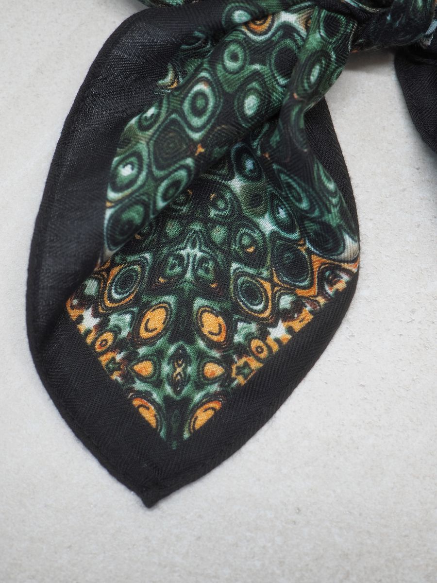 Lunt skjerf olivengrønn og brunt