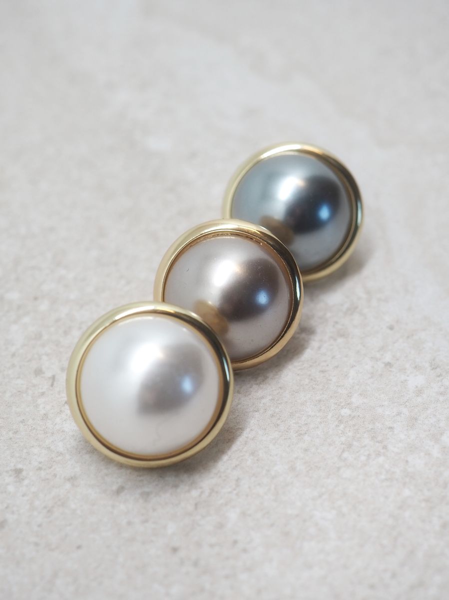 Skjerfnål perle off-white