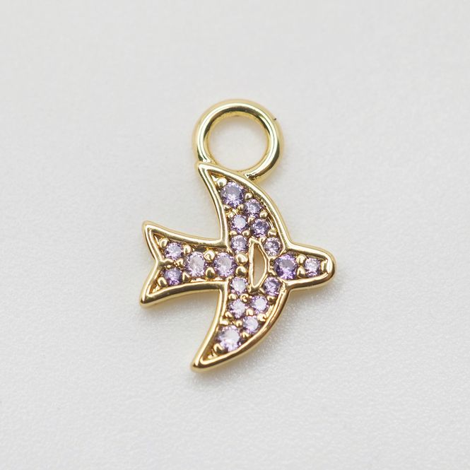 Hovedbilde Charm fugl lilla