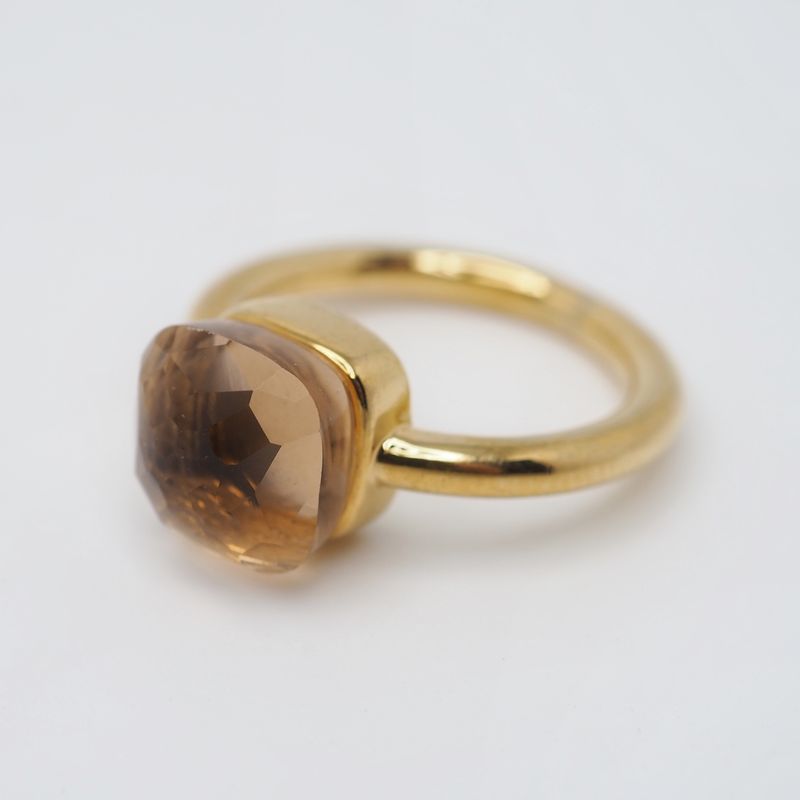 Adele ring beige glasstein
