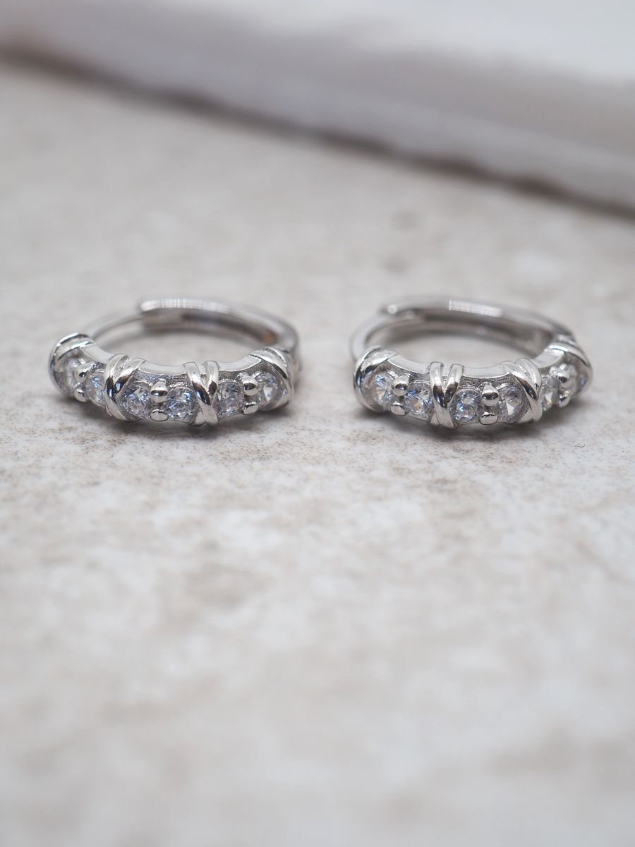 7DAYS klassisk hoops sølv