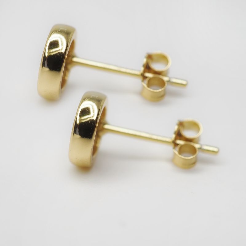 Studs sirkel 925 forgylt sølv