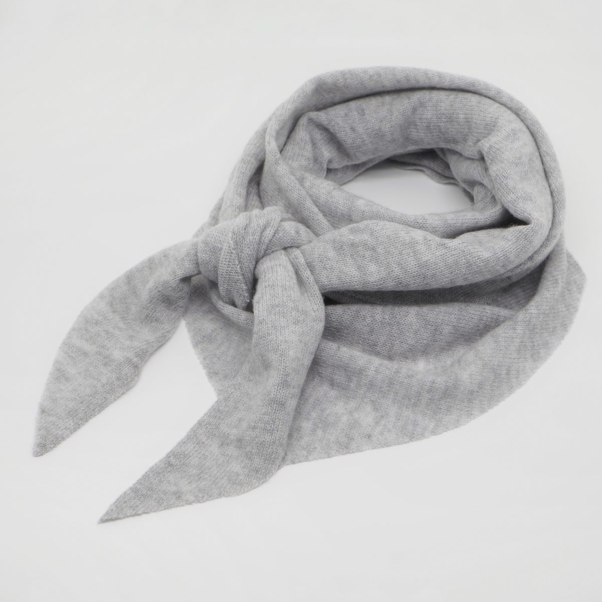 Ullskjerf triangel stort melertgrå