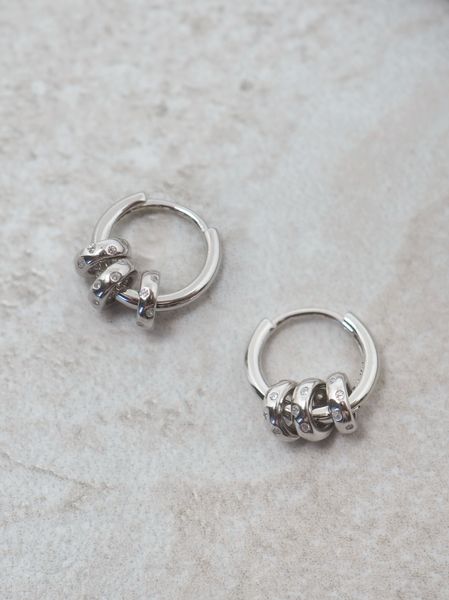 Hovedbilde Øreringer med charmsringer sølv 