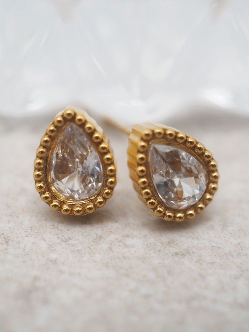 Hovedbilde Studs dråpe stål gullfarget
