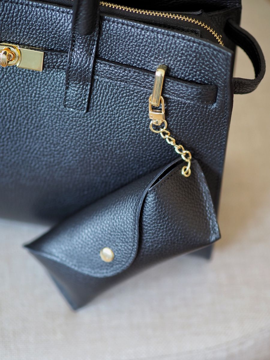 Skinn brilleetui svart