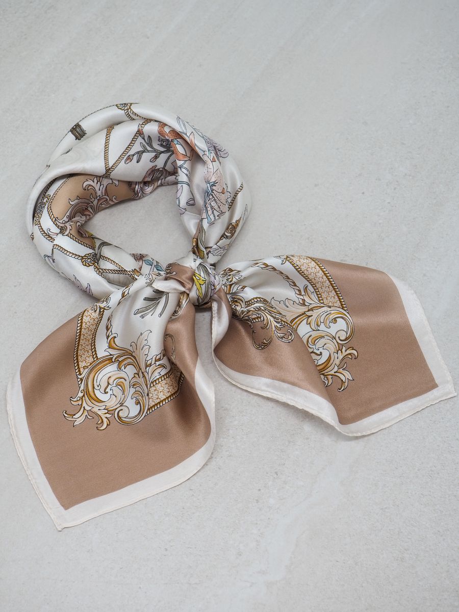 Silkeskjerf 100% kaki