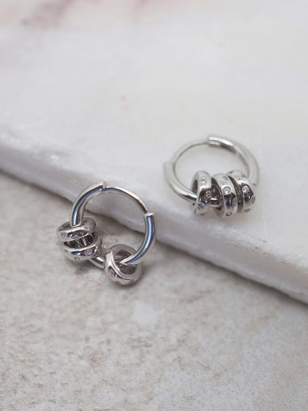 Hovedbilde Øreringer med charmsringer sølv 