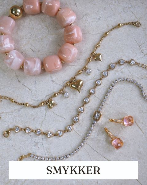 Smykker - dame øredobber, øreringer, armbånd, armring, kjede, ring