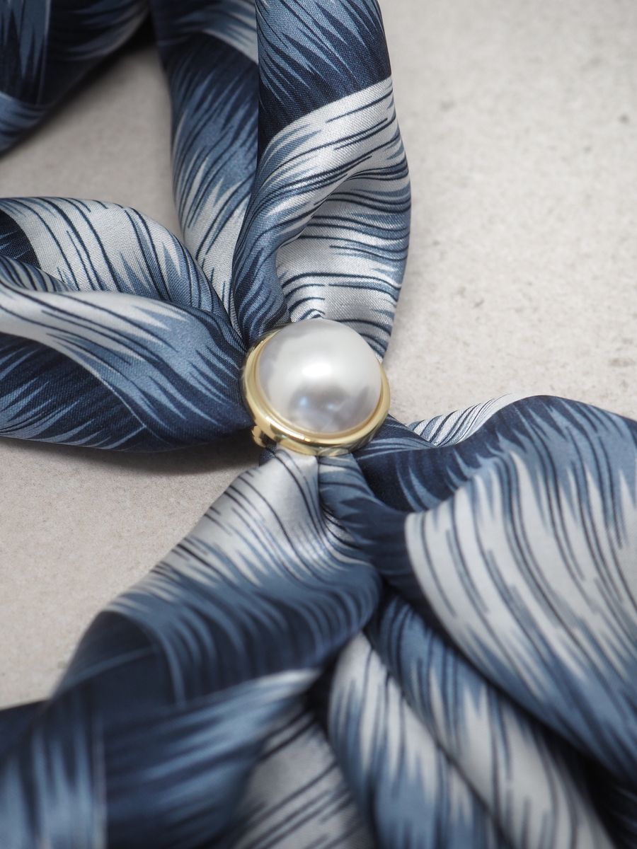 Skjerfnål perle off-white