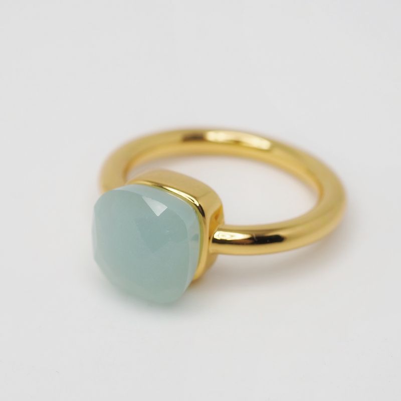 Adele ring mint matt glasstein