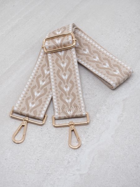 Hovedbilde Veskestropp bred vevet beige